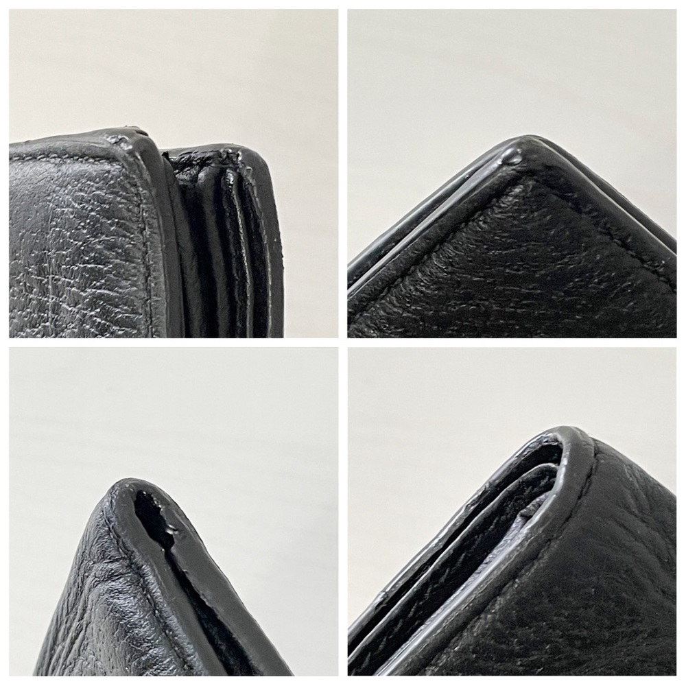 ❤️SOLD❤️Gucci black leather Animalier bee bifold wallet unisex - Picture 3 of 11